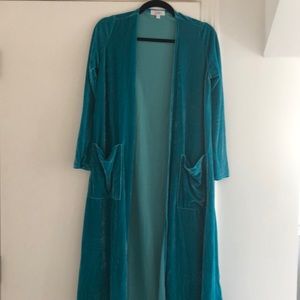Lularoe velvet turquoise Sarah